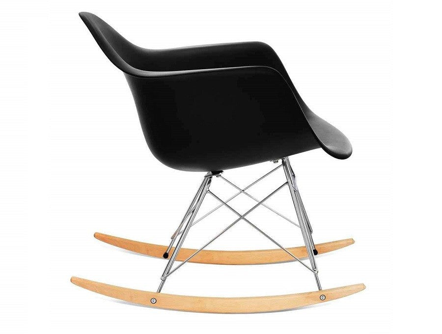 Eames Style Rocking Chair RAR Black - Premium rocking chairs from Luxe Furnishes - Just $76.00! Shop now at Luxe Furnishes