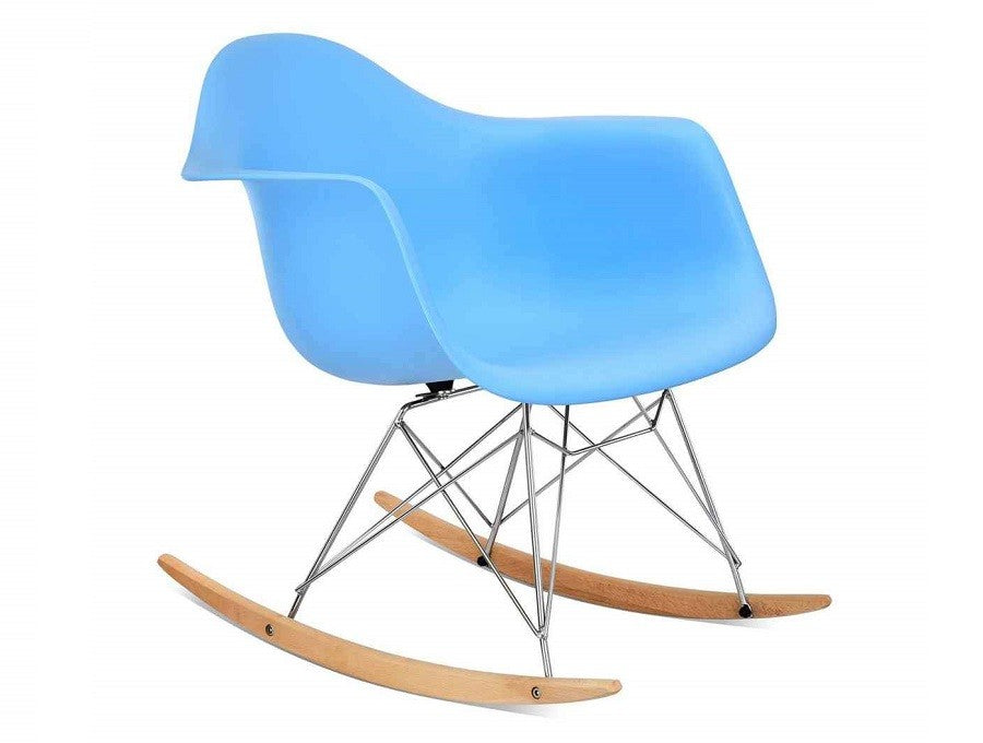 Eames Style Rocking Chair RAR Light Blue - Premium rocking chairs from Luxe Furnishes - Just $76.00! Shop now at Luxe Furnishes