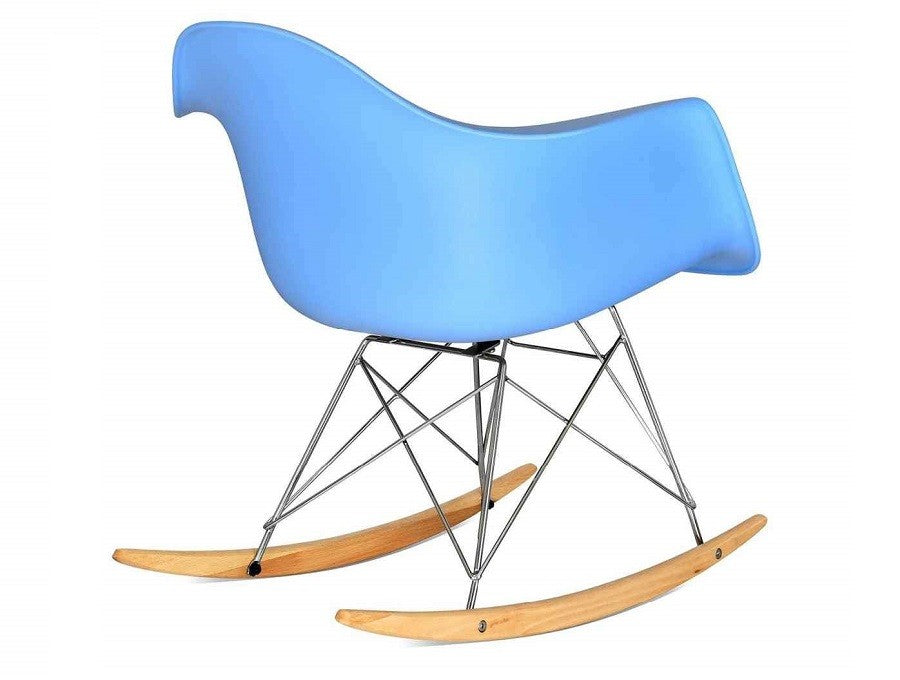 Eames Style Rocking Chair RAR Light Blue - Premium rocking chairs from Luxe Furnishes - Just $76.00! Shop now at Luxe Furnishes