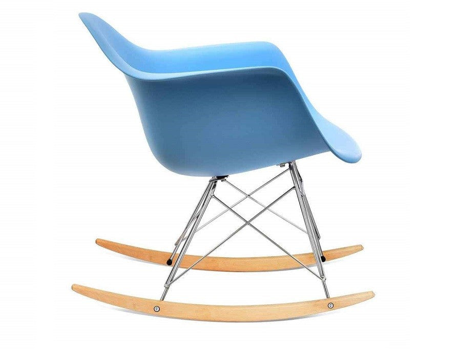 Eames Style Rocking Chair RAR Light Blue - Premium rocking chairs from Luxe Furnishes - Just $76.00! Shop now at Luxe Furnishes