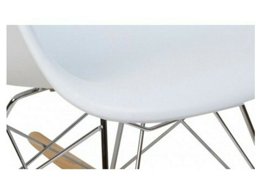 Eames Style Rocking Chair RAR White - Premium Rocking Chairs from Luxe Furnishes - Just $69.00! Shop now at Luxe Furnishes