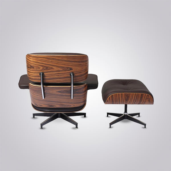 Charles Eames Iconic Lounge Chair & Ottoman in Rosewood and Black