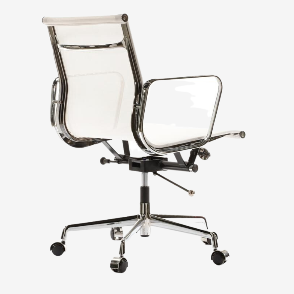 Premium Low Back Eames Mesh Office Chair - Ergonomic Seating in White - Premium Mesh Low Back Chair from Luxe Furnishes - Just $245! Shop now at Luxe Furnishes