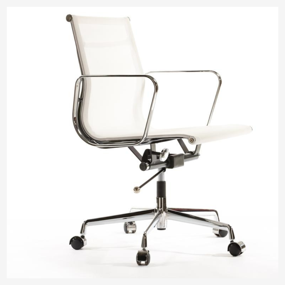 Premium Low Back Eames Mesh Office Chair - Ergonomic Seating in White - Premium Mesh Low Back Chair from Luxe Furnishes - Just $245! Shop now at Luxe Furnishes