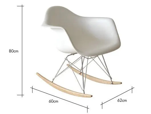 Eames Style Rocking Chair RAR White - Premium Rocking Chairs from Luxe Furnishes - Just $69.00! Shop now at Luxe Furnishes