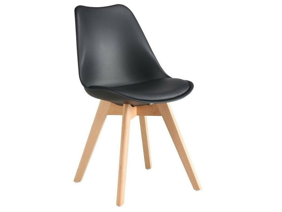 Modern Tulip Dining Chair - Black - Premium Tulip Chair from Luxe Furnishes - Just $35! Shop now at Luxe Furnishes