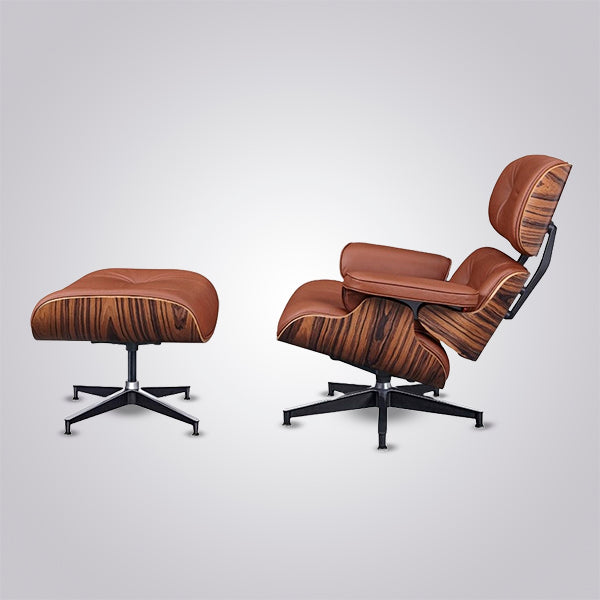 Charles Eames Iconic Lounge Chair & Ottoman in Rosewood and Black