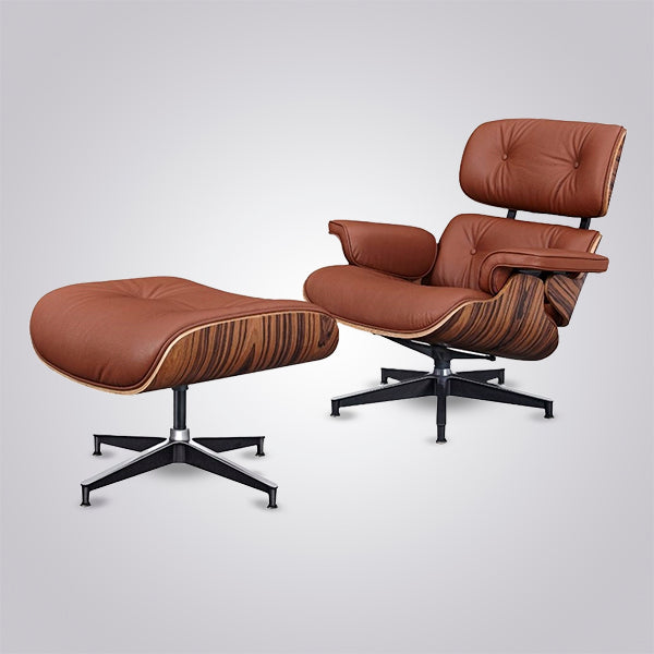 Charles Eames Iconic Lounge Chair & Ottoman in Rosewood and Black